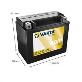 Varta 510 012 009 MC batteri 12 volt 10Ah (+pol till vänster)
